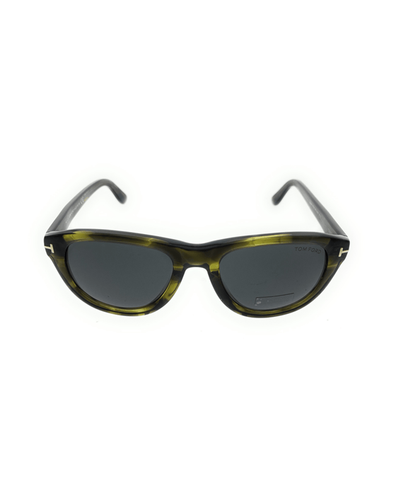 Defective/Store Return Tom Ford FT0520/S 98A BENEDICT Green Round Sunglasses