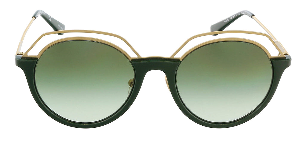 Tory Burch TY9052 1718E Green/ Gold Tone  Round Sunglasses