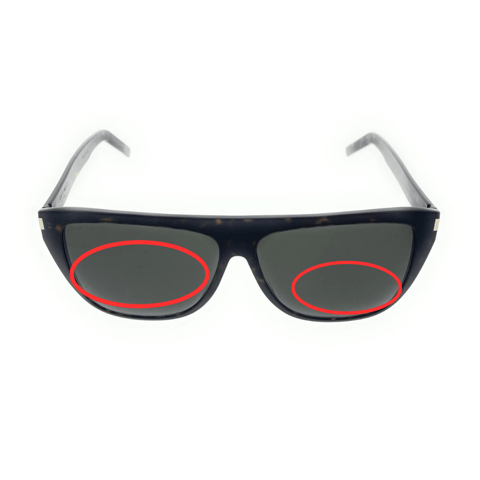 Defective Saint Laurent SL 0025913-150 Havana Square Sunglasses