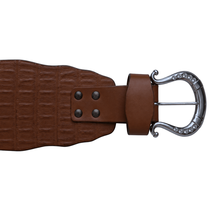 Renato Balestra Roma Standard Brown Adjustable 4 inch Womens Belt-44