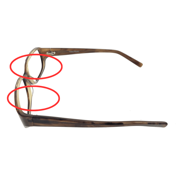 Defective Vera Wang VE 05 SU 55 Sun Suede Full Rim Women's Optical Frame