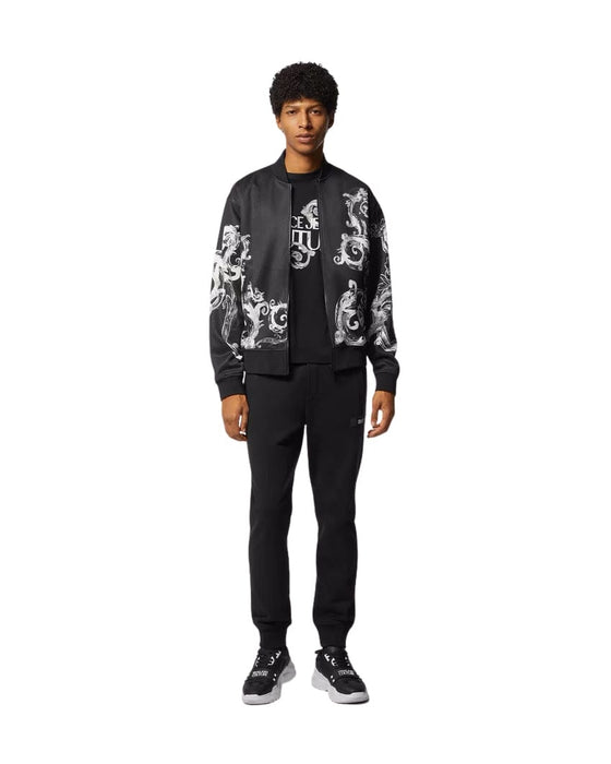 Versace Jeans Couture Black Joggers with Gold Vertical Logo –Signature Style