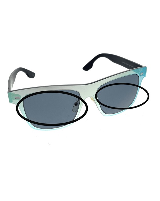 Defective: McQ MQ0008S-005 Clear Rectangle Sunglasses