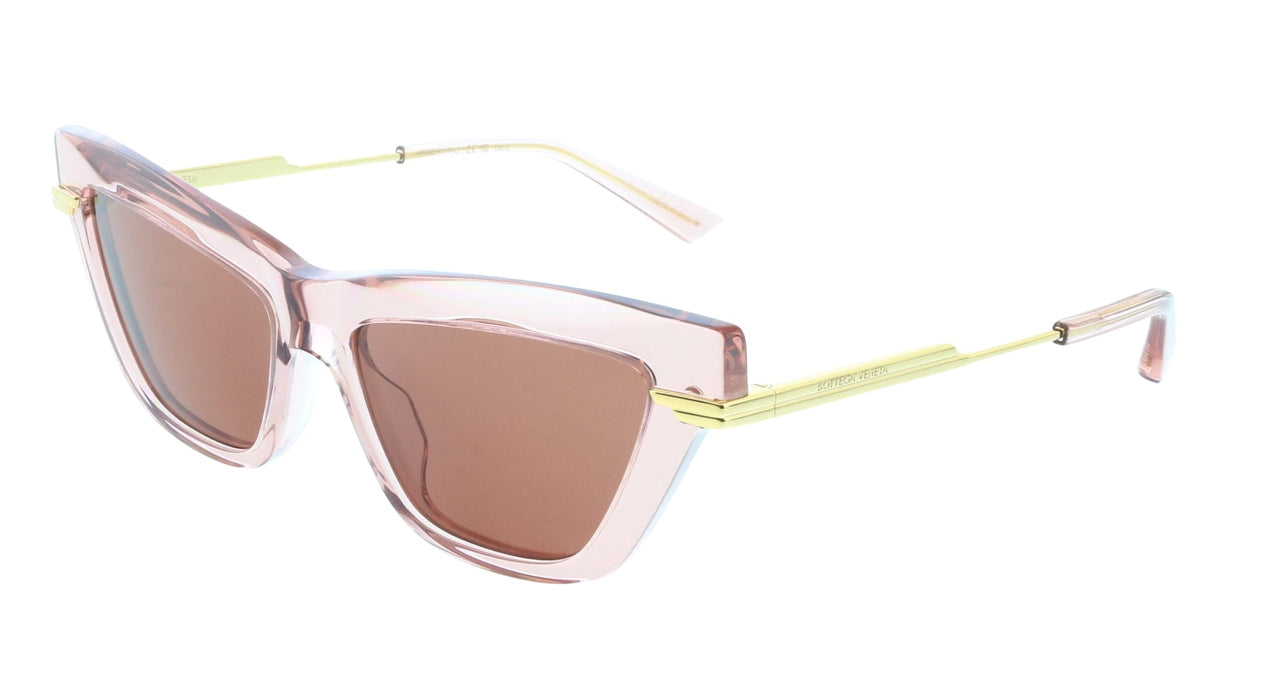 Bottega Veneta BV1241S-006 Pink Transparent Cat-Eye Sunglasses