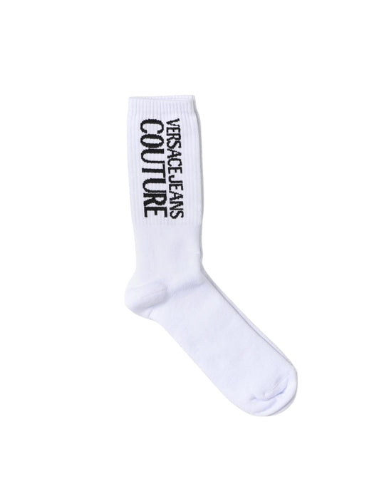 Versace Jeans Couture Vertical Logo White Socks