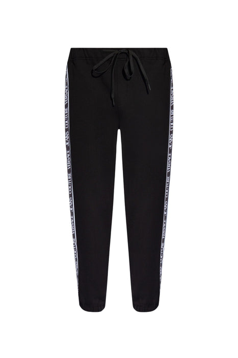 Versace Jeans Couture Black Joggers - Minimalist Luxury Loungewear-XXXL