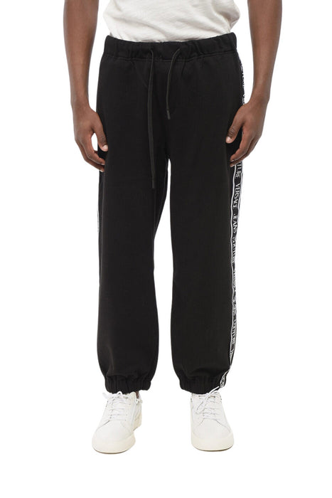 Versace Jeans Couture Black Joggers - Minimalist Luxury Loungewear-XXXL