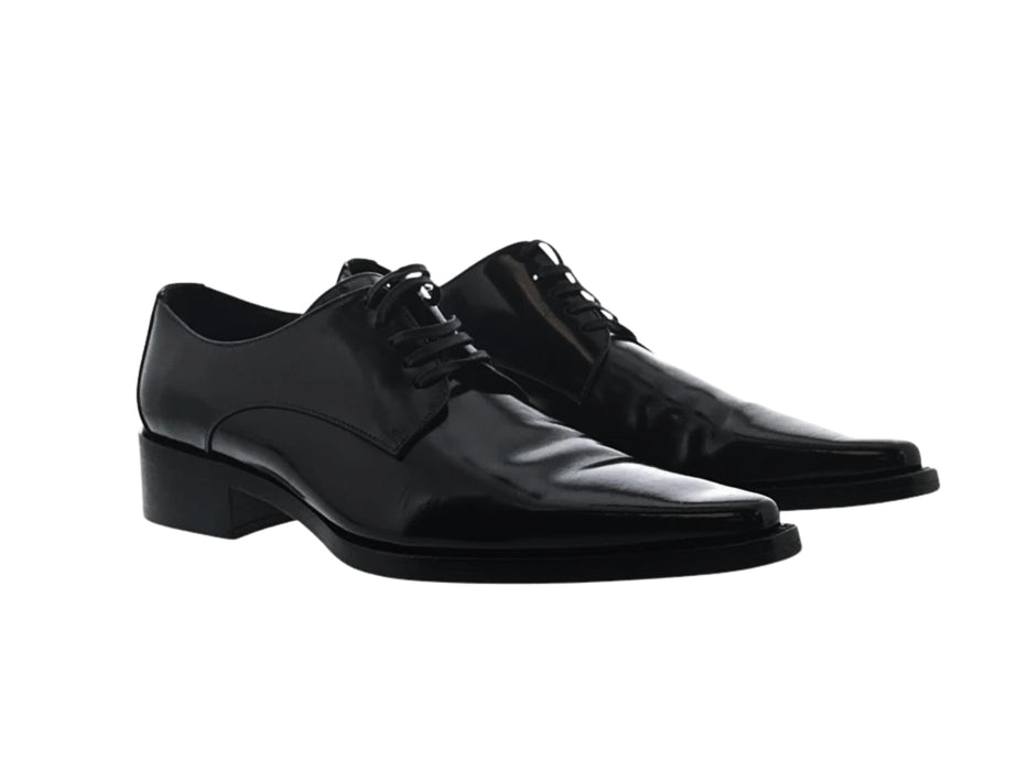 Dolce & Gabbana Black Sleek Leather Dress Shoe-EU40