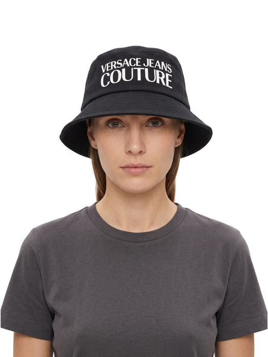 Versace Jeans Couture Women's Black White Logo Bucket Hat-M