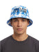 Versace Jeans Couture Men's White Sea Blue Logo Bucket Hat-M