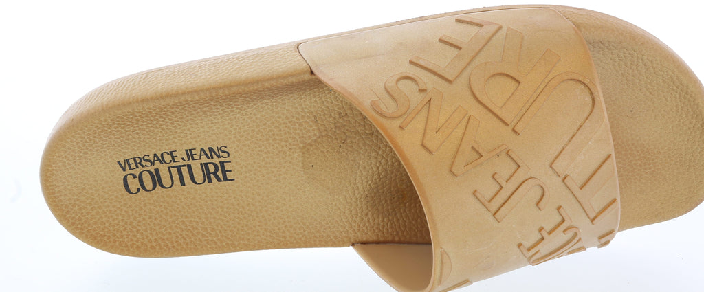 Versace Jeans Couture Gold Signature Embossed  Pool Slide-12
