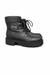 Store Return Versace Jeans Couture Black Leather Heel Lace Up Boots 10