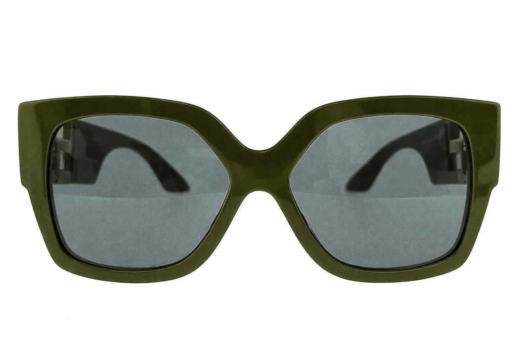 Versace 0VE4402 535087 Full Rim Brown/Green Rectangle Sunglasses