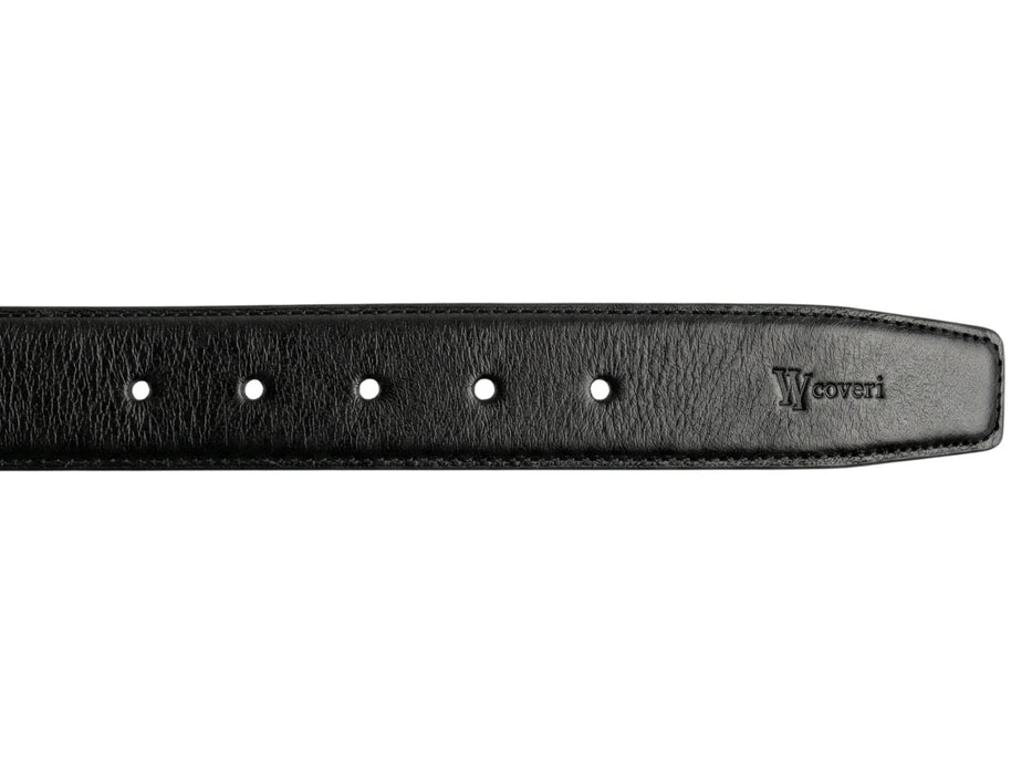 You Young Coveri A3245 Black Leather Adjustable Mens Belt