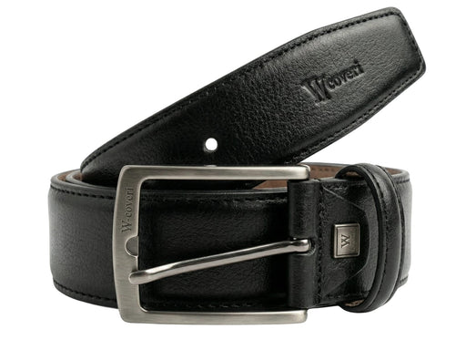 You Young Coveri A3245 Black Leather Adjustable Mens Belt - 42