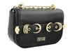 Versace Jeans Couture Black Chain Link Buckle Shoulder Bag