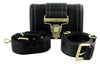 Versace Jeans Couture Black Structured Medallion Buckle Shoulder/ Belt Bag