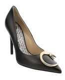 Roberto Cavalli Class  Black Leather Classic High Heel Pump Shoes-5.5/6