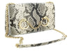 Roberto Cavalli Class BeigeTextured Millie Deluxe Small Clutch