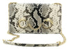 Roberto Cavalli Class BeigeTextured Millie Deluxe Small Clutch