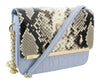 Roberto Cavalli Class Light Blue Medium Milano Shoulder Bag