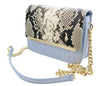 Roberto Cavalli Class Light Blue Medium Milano Shoulder Bag