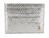 Roberto Cavalli Class Silver Lizzard Embossed Cleo Credit Card Holder