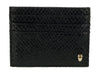 Roberto Cavalli Class Metal Black Lizzard Embossed Cleo Credit Card Holder