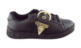 Versace Jeans Couture  Black Fashion Lace-Up Buckle Sneaker