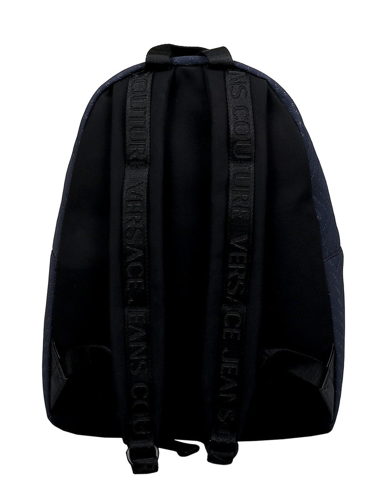 Versace Jeans Couture Blue Chevron Print Signature Backpack