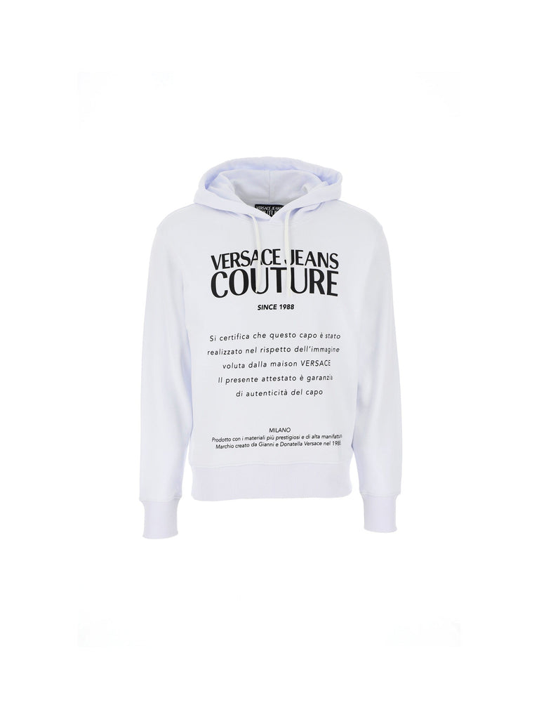 Versace Jeans Couture BIANCO OTTICO 100% Cotton Label Design Sweatshirt-M