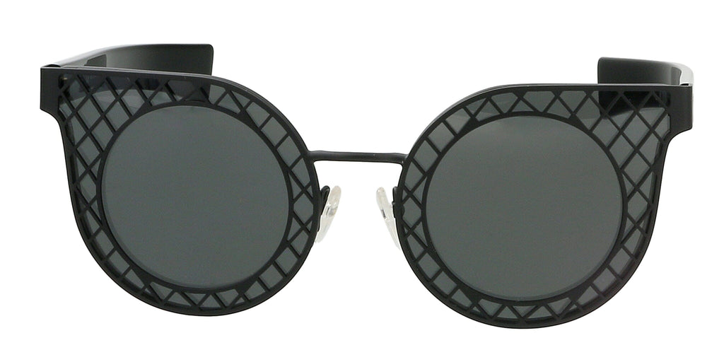 Salvatore Ferragamo SF171S 002 Matte Black Round Sunglasses