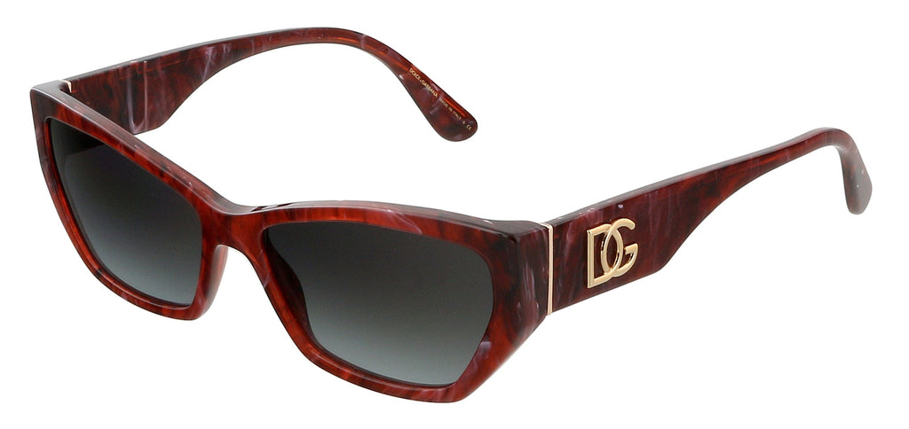 Dolce & Gabbana  DG4375 32528G Bordeaux Marble Cat Eye Sunglasses