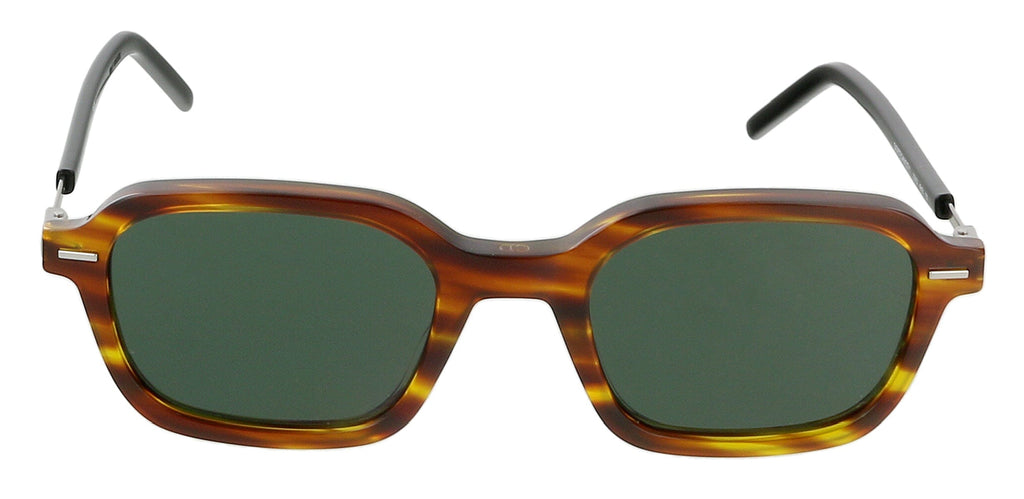 Dior TECHNICITY1 20K Havana Horn Camel Rectangular Sunglasses