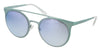 Emporio Armani  Metallized Light Blue Round Sunglasses