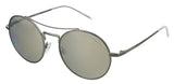 Emporio Armani  Matte Gunmetal Round Sunglasses
