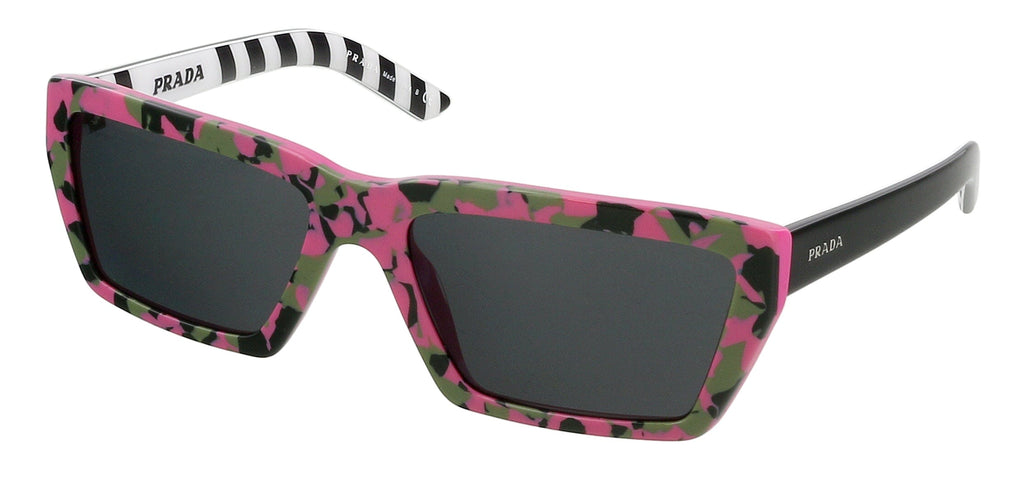 Prada  Pink Irregular Rectangular Sunglasses
