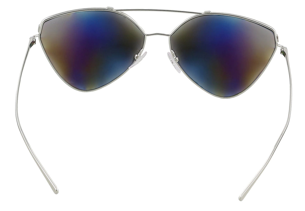 Prada 0PR 51US 1BC097 Silver  Cateye Sunglasses