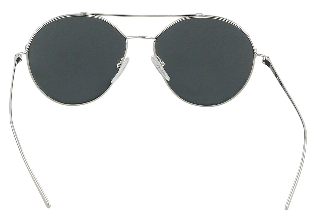 Prada 0PR 56US 1BC5S0 Silver  Round Sunglasses