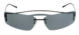 Prada 0PR 60US CONCEPTUAL GAQ3A0 Silver/Black Oval Sunglasses