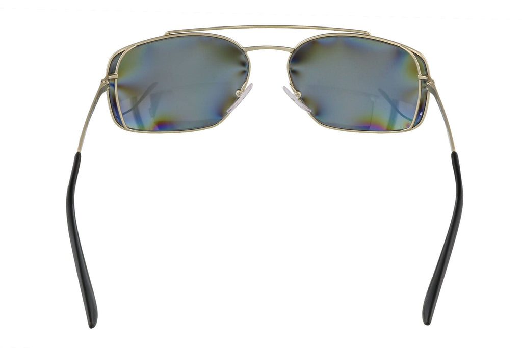 Prada PR 64VS  1BK5Z1 Silver Rectangular Sunglasses