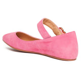 Love Moschino Pink Pointed Toe Mary Jane Flats