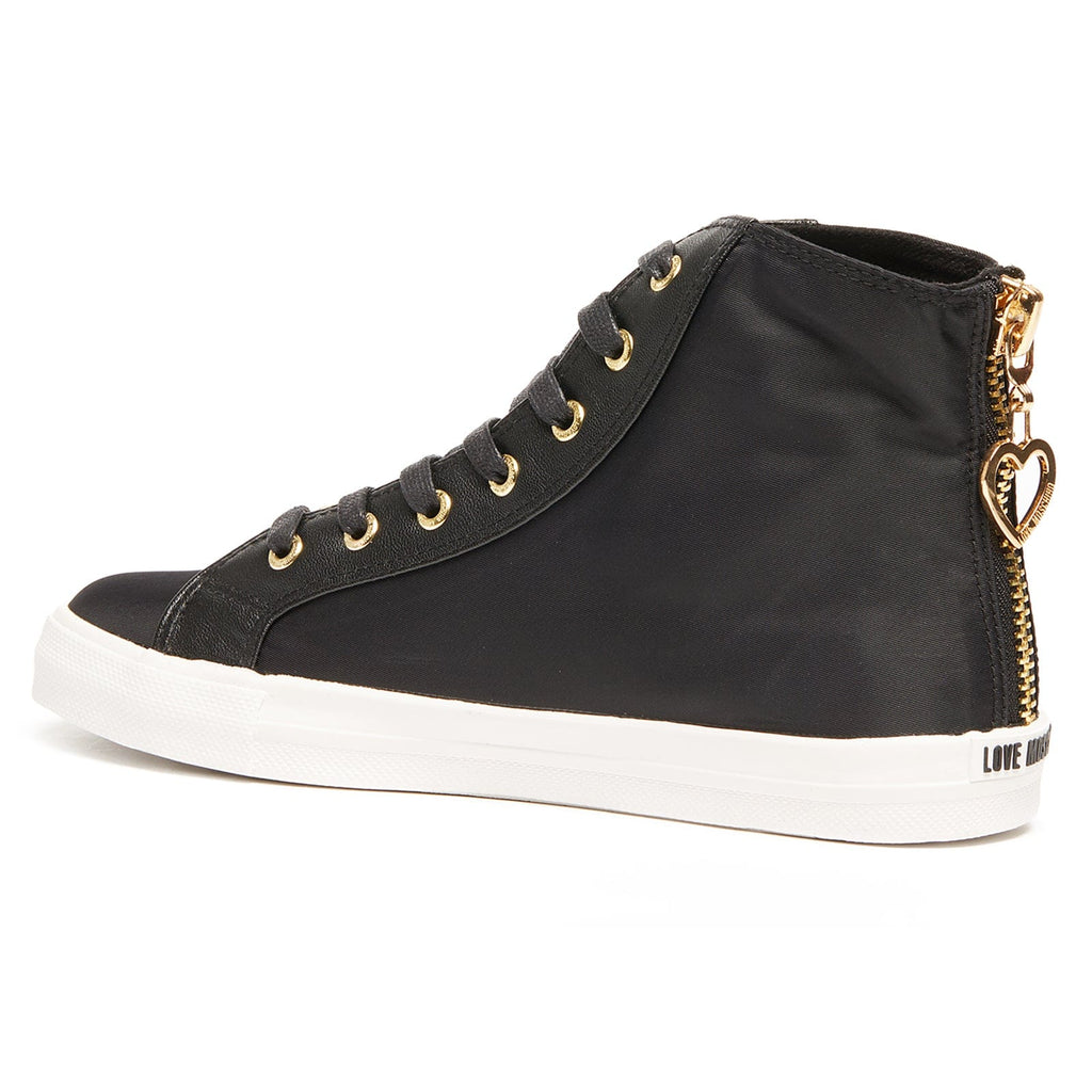 Love Moschino High Top Classic Black Sneakers