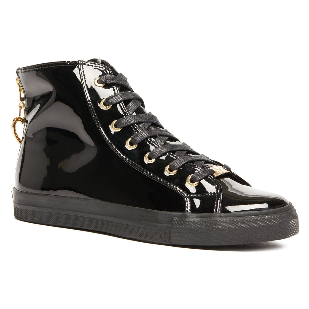 Love Moschino Black High Top Classic Patent Sneakers-6