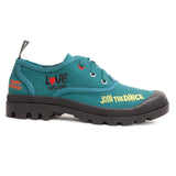 Love Moschino Petrol Lug Sole Embroidered Sneakers