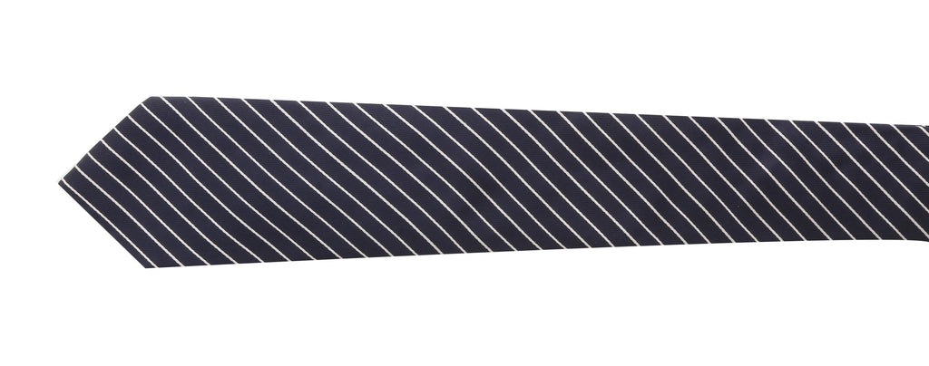 Moschino  Traditional Stripe Tie Blue Silk Tie
