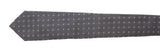 Moschino  Taditional Dot Weave Grey Silk Tie