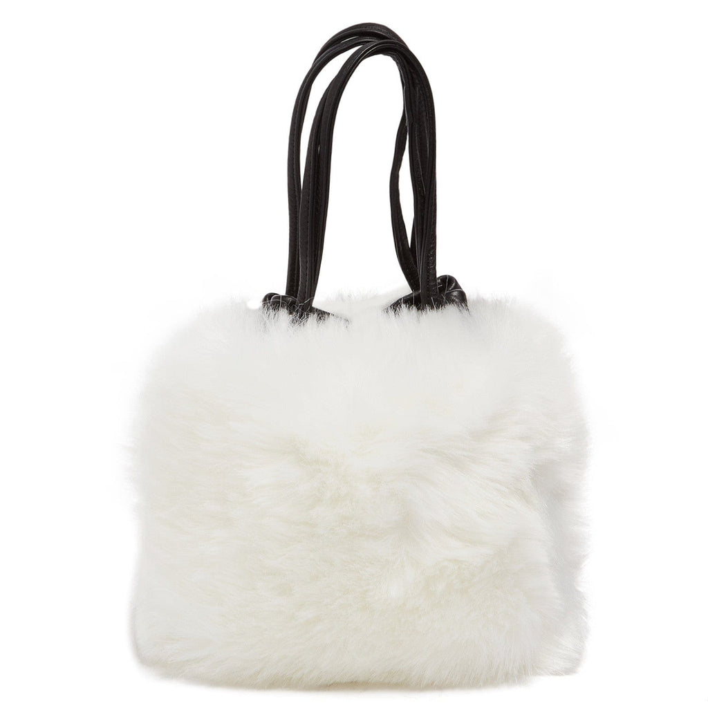Kate Spade Fluff Embellished Faux Fur Small Bucket Bag