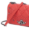 Tosca Blu Red Medium Geometric Quilted Flap Shoulder Bag