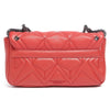 Tosca Blu Red Medium Geometric Quilted Flap Shoulder Bag